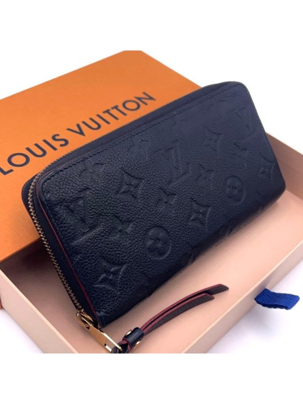 Louis Vuitton Monogram Empreinte Marine Zippy Wallet